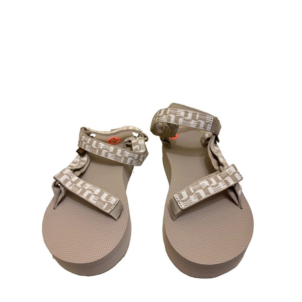 NWOB Teva Women's Flatform Universal Chara Bright White Platform Sandals Size 10
